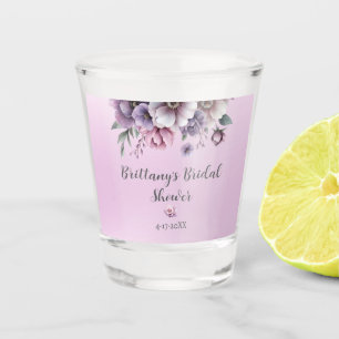 Verre A Shot L'eau de lavande aquarelle florale pour la douche 