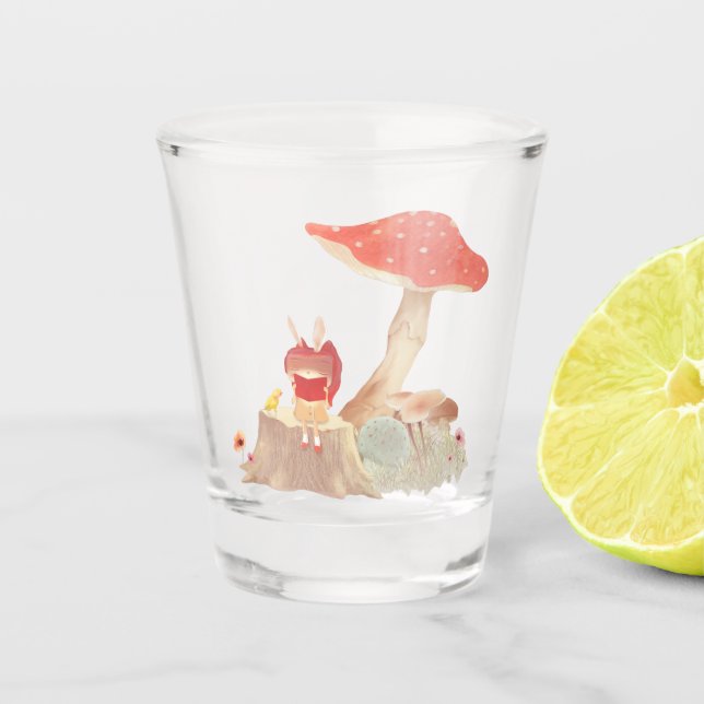 Verre A Shot Lecture de Conte de Fées : Fille Lapin sous Champi (Devant)