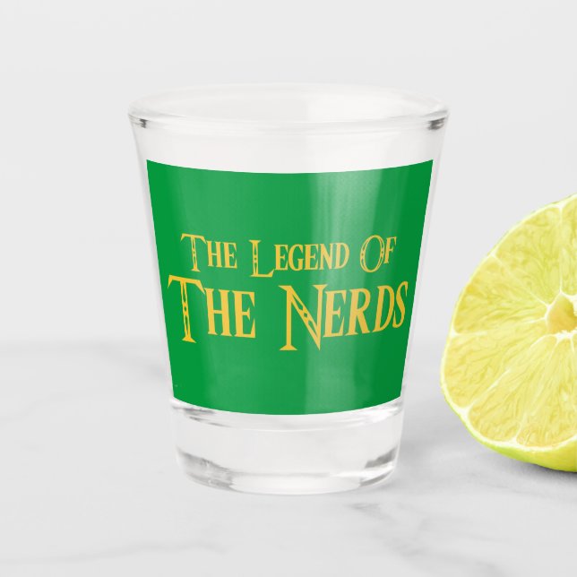 Verre A Shot Légende Des Lunettes De Feu De Nerds (Devant)