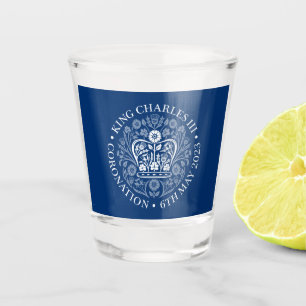 Verre A Shot L'emblème du couronnement du roi Charles 2023