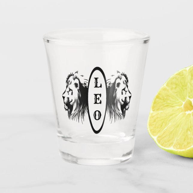 Verre A Shot Leo le lion bookended Zodiac (Devant)
