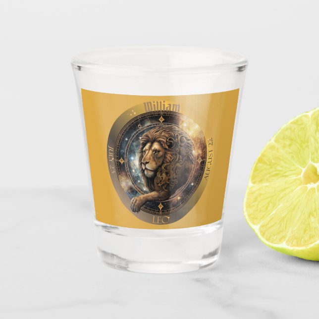 Verre A Shot Leo Zodiaque Personnalisable  (Devant)