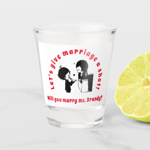 Verre A Shot Les barmans en mariage d'amour sur mesure
