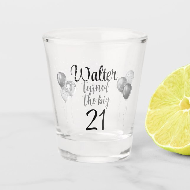 Verre A Shot Les grands ballons à 21 rayons et les étincelles d (Devant)