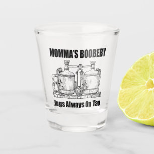 Verre A Shot Les Jugs De Booberie De Momma Toujours Sur Le Bac