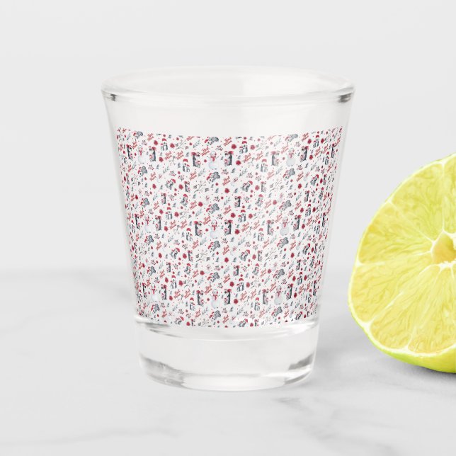 Verre A Shot Les Meilleurs Pingouins de Noël (Devant)