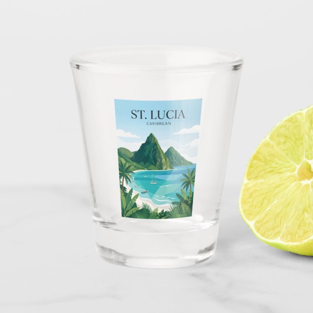 Verre A Shot Les Pitons Sainte-Lucie (Devant)