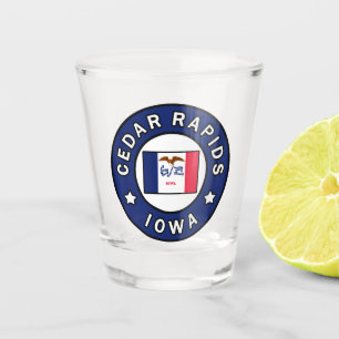 Verre A Shot Les rapides de cèdre Iowa