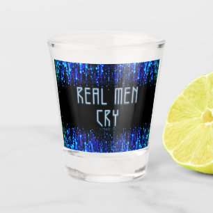 Verre A Shot Les vrais hommes de SlipperyJoe pleurent des larme