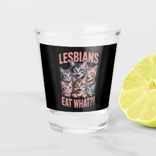 Verre A Shot Lesbiennes Mangent Quoi Drôle Chat Lesbienne Fiert