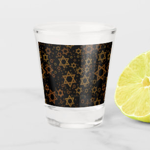 Verre A Shot L'étoile artistique de David thème Hanukkah de Sli