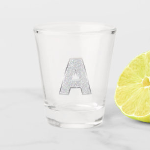VERRE A SHOT LETTRE ARGENT A