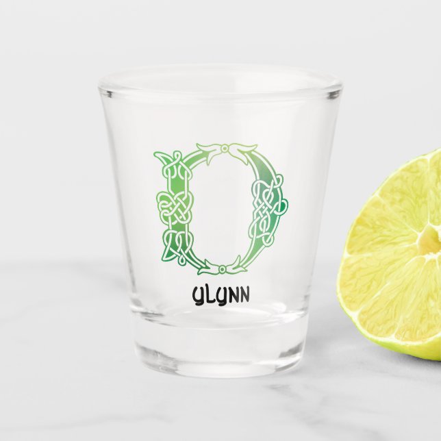 Verre A Shot LETTRE MAJUSCULE ROBE celtique D DU 16E SIÈCLE (Devant)