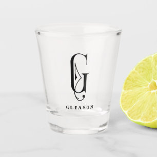 Verre A Shot Lettre monographique personnalisée G avec nom