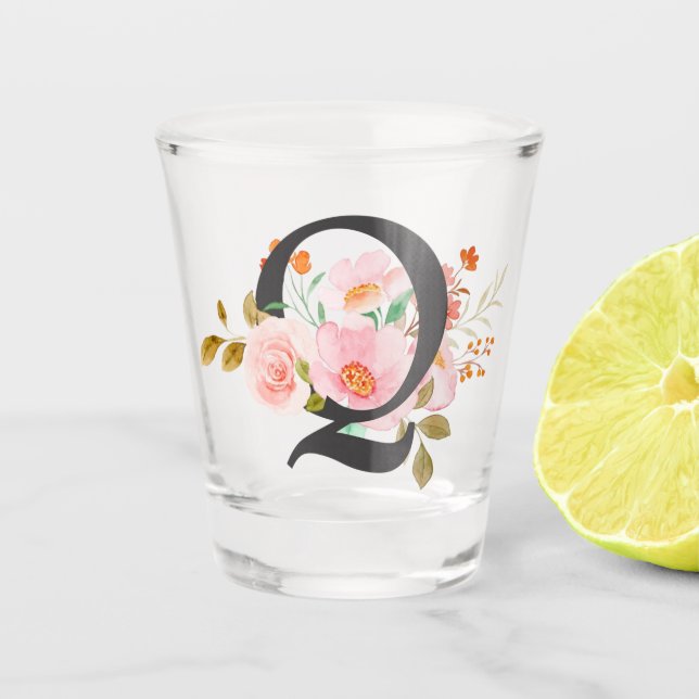 Verre A Shot Lettre Q (Devant)