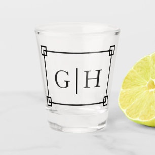 Verre A Shot Lettres classiques modernes de cadre et de