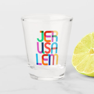 Verre A Shot Lettres d'art pop de Jérusalem Palestine Israël
