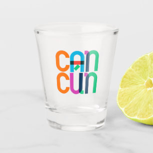 Verre A Shot Lettres d'art pop mexicaine Cancun