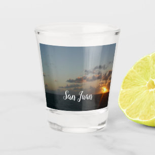 Verre A Shot Lever du soleil sur San Juan I Porto Rico