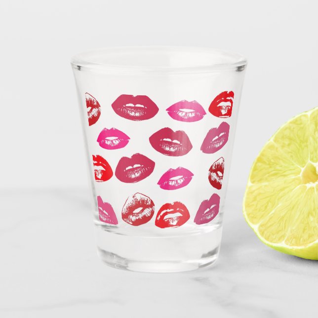 Verre A Shot Lèvres baisables (Lèvres baissantes, Rouge et Roug (Devant)