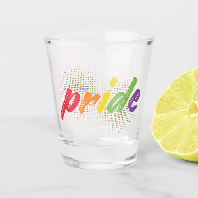 Verre A Shot LGBTQ - Fierté - Couleurs arc-en-ciel (Devant)