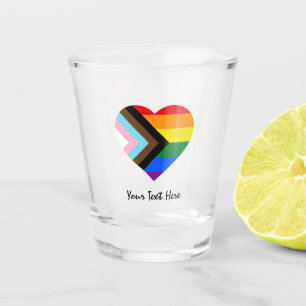 Verre A Shot LGBTQ & Pride - drapeau de progression arc-en-ciel