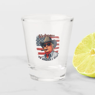 Verre A Shot Liberté aux Américains du golfe Américain Trump