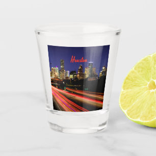 Verre A Shot Ligne Skyline de Houston Texas City