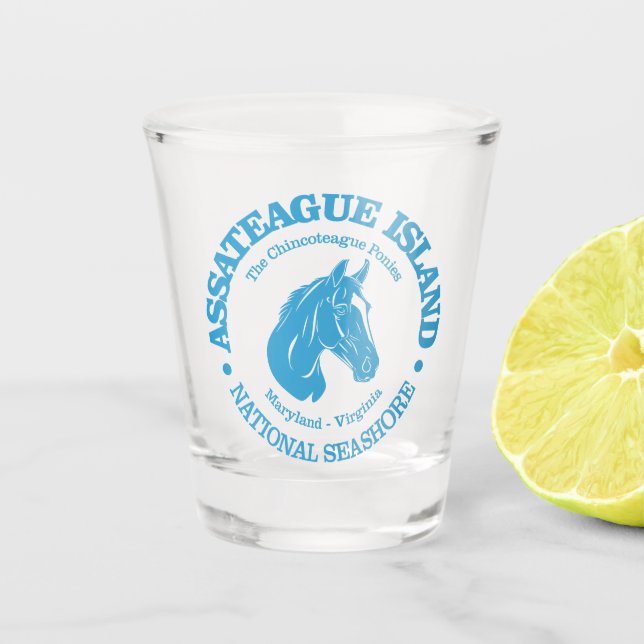 Verre A Shot L'île d'Assateague (poney) (Devant)