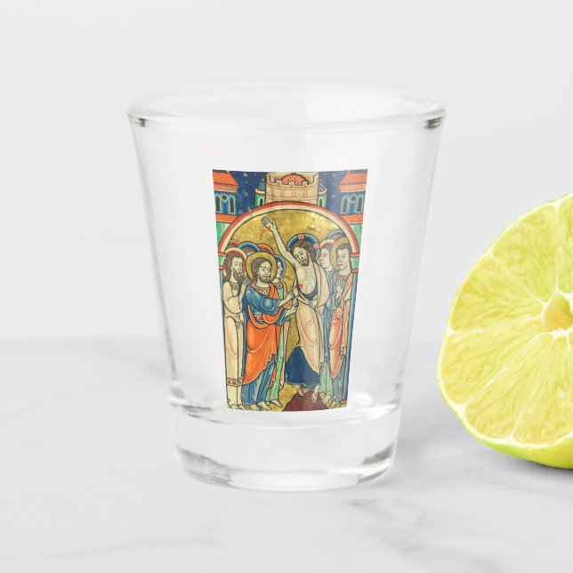 Verre A Shot L'incrédulité de St Thomas de Psalter (Devant)