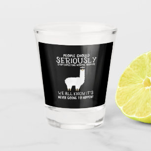 Verre A Shot Llama Gift Les gens devraient sérieusement
