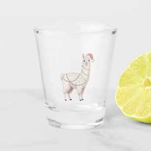 Verre A Shot Llama Lumières de Noël Animaux Robustes Amoureux A