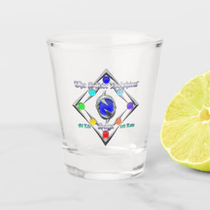 Verre A Shot Logo de la saga des dauphins d'argent de la vie et