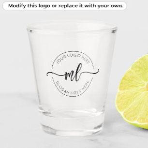 Verre A Shot Logo d'entreprise avec initiales en monogramme per