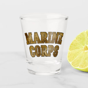 Verre A Shot Logo Emblème Vétéran du Corps des Marines