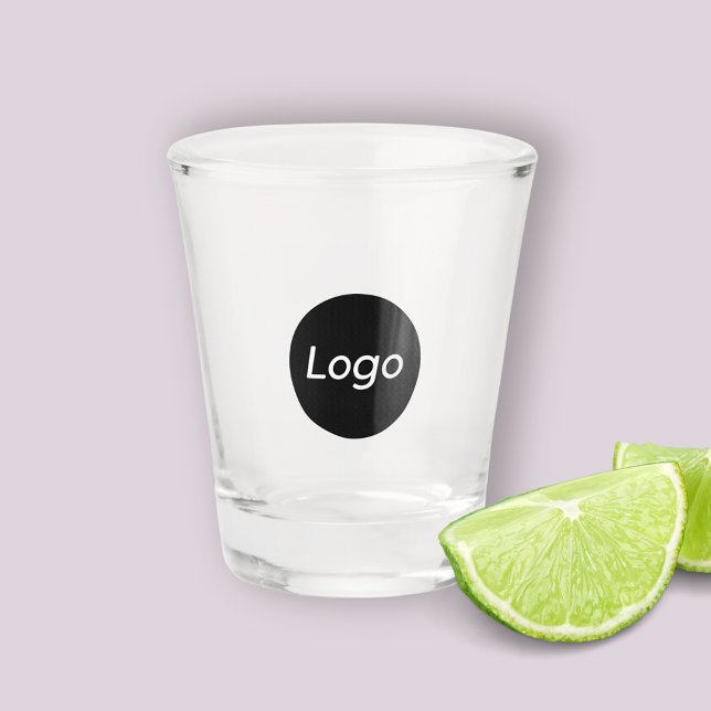 Verre A Shot Logo promotionnel personnalisé Professionnel (Simple logo shot glass for professional business corporate events marketing branding merchandise)