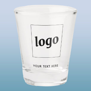 Verre A Shot Logo simple et commerce de texte
