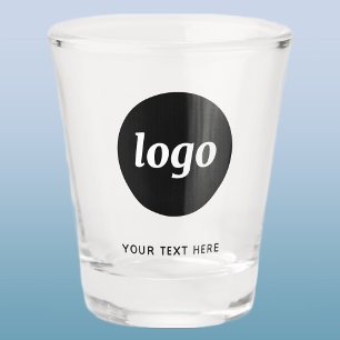 Verre A Shot Logo simple et commerce de texte