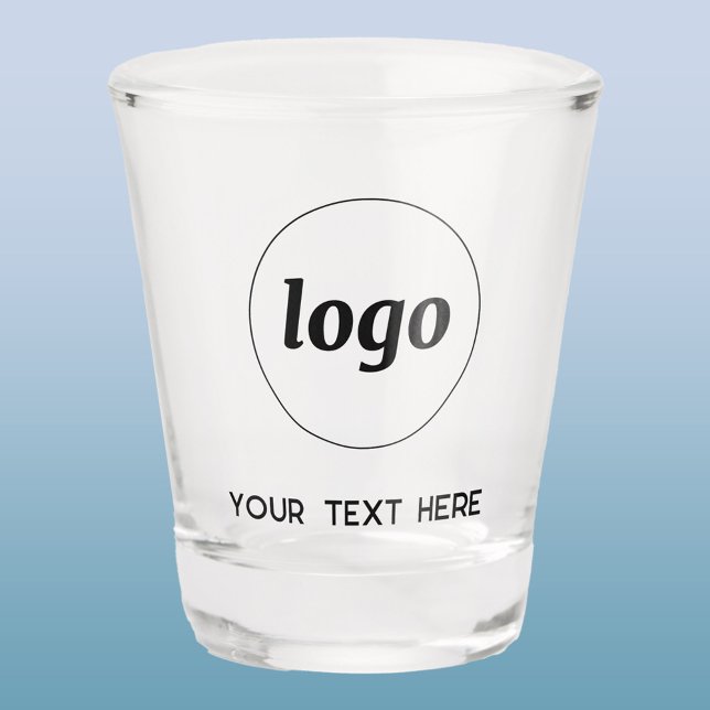 Verre A Shot Logo simple et commerce de texte (Logo with custom text business promotional shot glass)