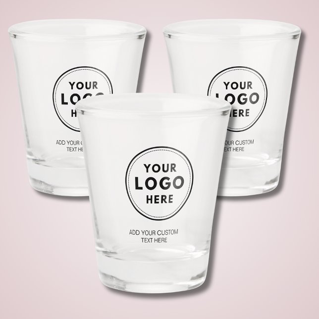 Verre A Shot Logo simple et commerce de texte (Logo shot glass with custom text. )