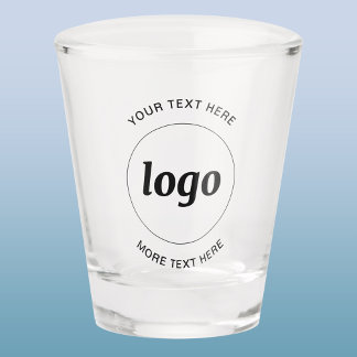 Verre A Shot Logo simple et texte commercial promotion de marqu
