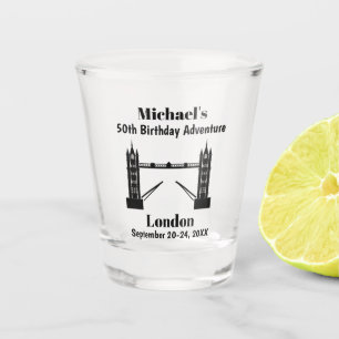 Verre A Shot Londres Angleterre Tower Bridge Voyage d'anniversa