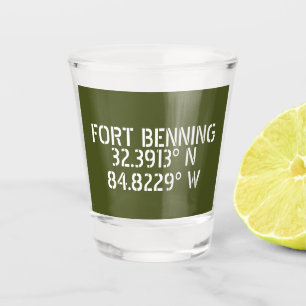 Verre A Shot Longitude de la latitude de Fort Benning