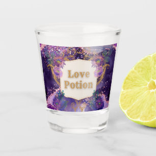 Verre A Shot Lotion violet art motif par Renee Lavoie