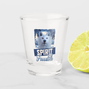 Verre A Shot Loup Arctique Esprit de liberté Création faunique