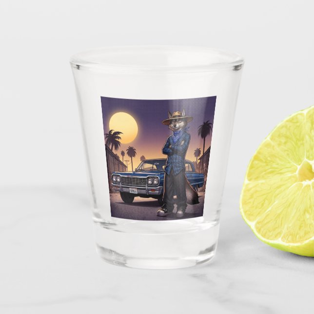 Verre A Shot Loup Et Lowrider (Devant)