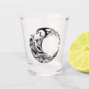 Verre A Shot Loup tribal
