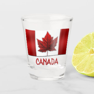 Verre A Shot Lunettes de tir du drapeau canadien sur mesure Sou