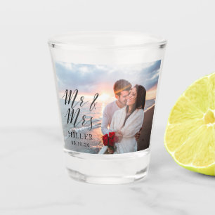 Verre A Shot M. et Mme Mariage Photo personnalisée