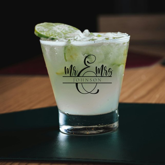 Verre A Shot M. et Mme Newlyhed Couple Gifts (Créateur téléchargé)